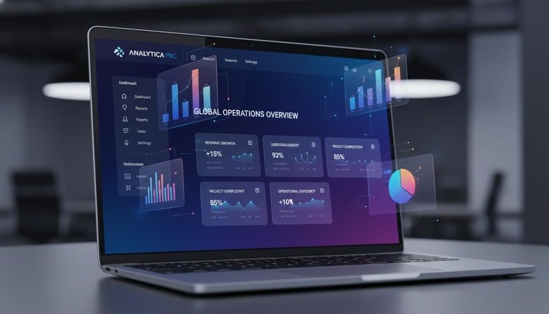 Enterprise Analytics Dashboard showing account delivery metrics and real-time statistics